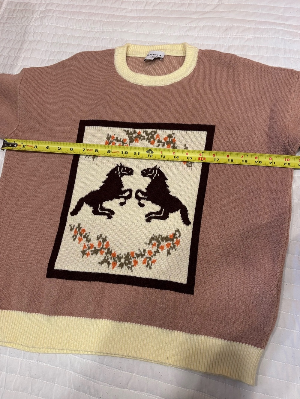 Anthropologie Flat White Women's Vintage Horse Western Crewneck Sweater Medium - Picture 5 of 6